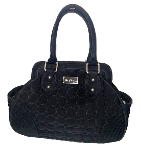 Vera Bradley Vintage Black Quilted Handbag Satchel
