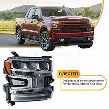 Full LED Headlight RH Right Passenger For 2019 2020 2021 Chevy Silverado 1500