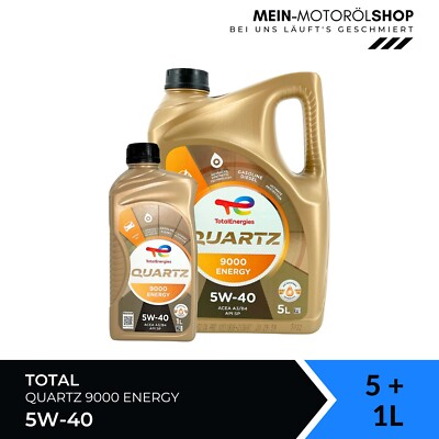 Total Quartz 9000 Energy 5W-40 VW Porsche MB 229.5 API SP 5+1 Liter = 6 Liter