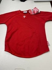 PHILADELPHIA PHILLIES YOUTH THERMABASE AUTHENTIC COLLECTION RED THERMAL SHIRT