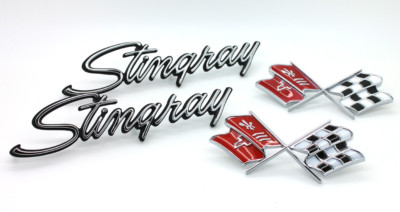 NOT CHINA PLASTIC! Chrome Side Fender Stingray Emblems 1969-1976 - Foto 9