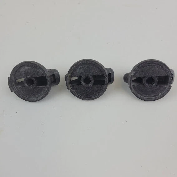 Комплект из 3 серых ручек климат-контроля для обогревателя переменного тока Toyota Echo 2000-2002 годов выпуска от оригинального производителя - Изображение 4 из 4