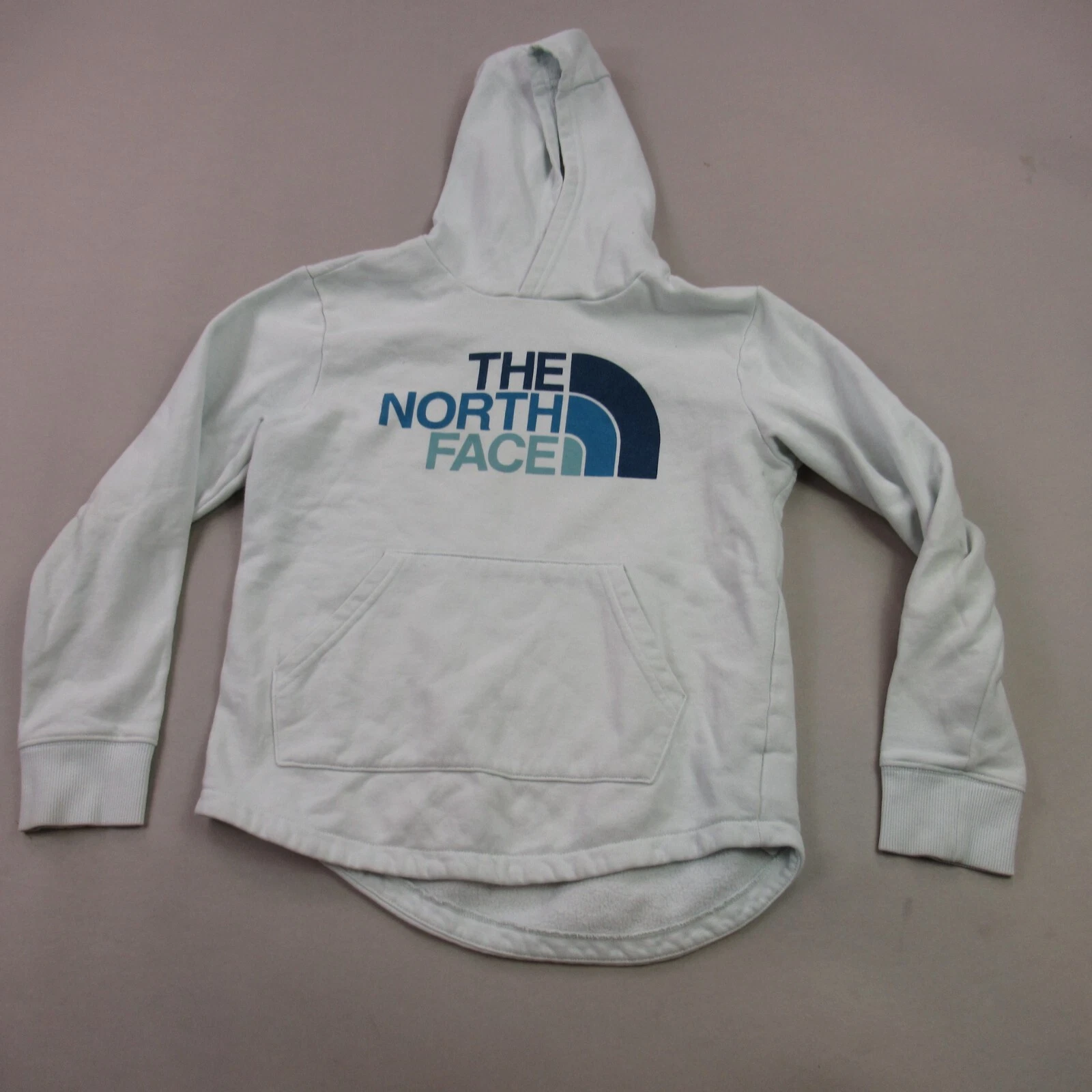North Face Hoodie Womens Medium Long Sleeve Pullover Hooded Pockets Blue