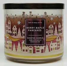 1 Bath Body Works MERRY MAPLE PANCAKES 3-Wick Large Scented Candle 14.5 oz