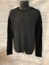 Calvin Klein Jeans Men's Sweater Pullover Gray/Black 100 Cotton Size XL