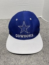 Vtg Blue Dallas Cowboys Texas Football Team NFL Lone Star Snapback LOGO 7 Hat