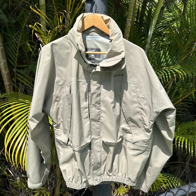 SIMMS GORE-TEX フィッシングジャケット Simms Gore Tex Jacket Mens Medium Beige Fly Fishing Waterproof