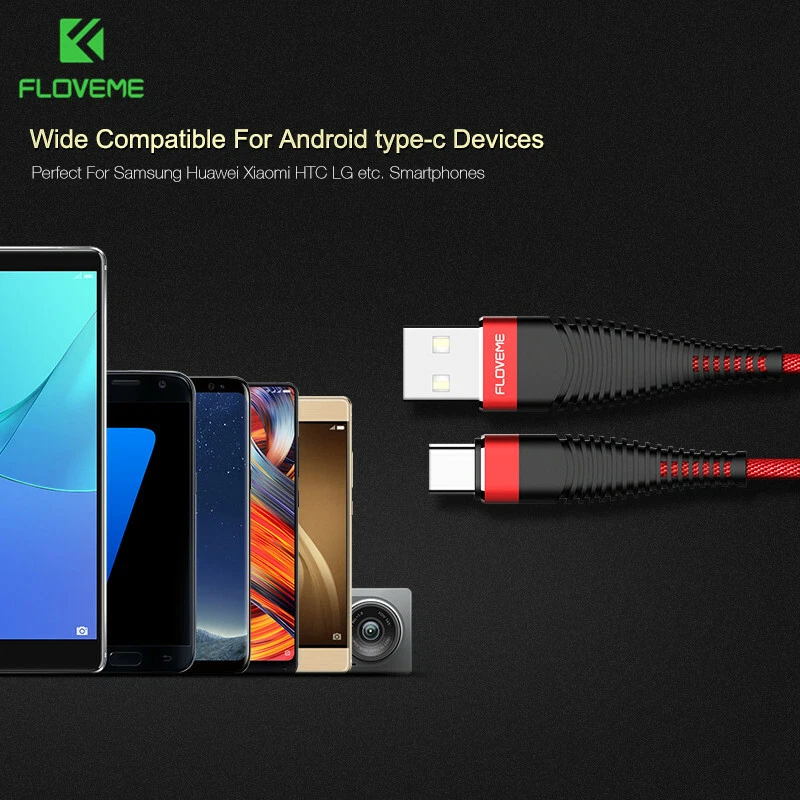 Кабель зарядного устройства Floveme типа C для быстрой зарядки данных синхронизации для Samsung, LG, Z force - Изображение 4 из 4