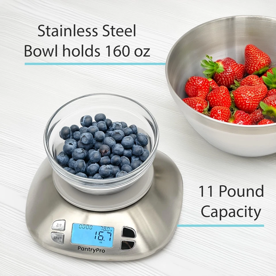 Digital Kitchen Scale with Bowl - Stainless Steel 12lbs Capacity - LCD Displa... - Image 3 of 4