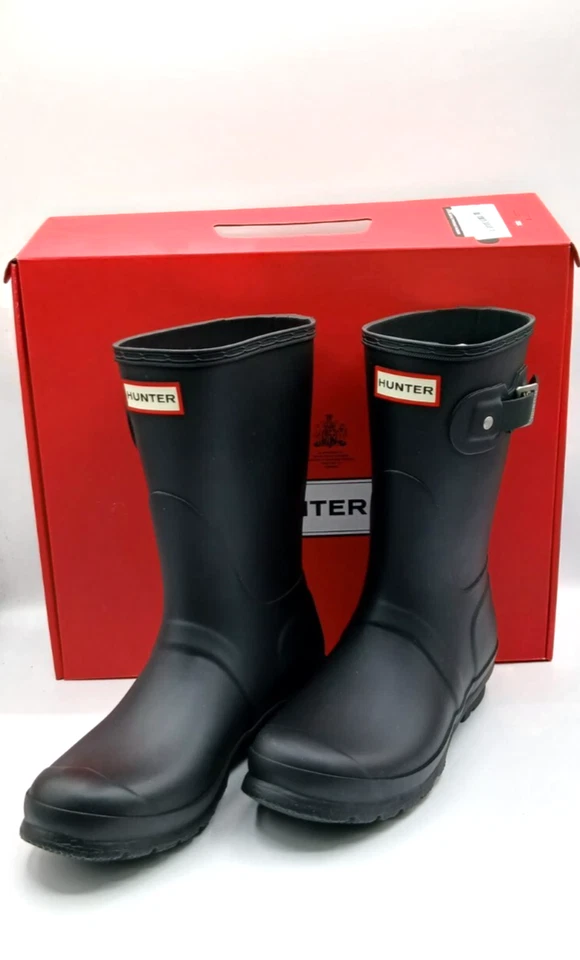 Bota Corta Hunter Original Mujer Negra US 7 EU 38 Foto 3 de 4