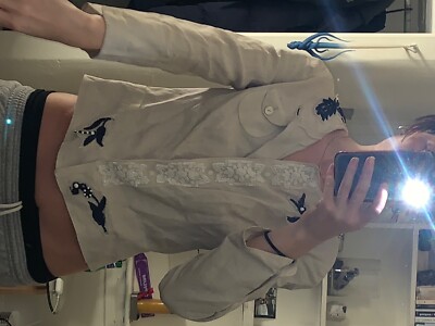 Vintage Prada linen blouse with bead detailing 