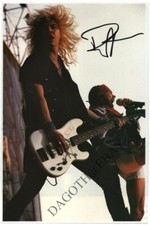 GUNS N' ROSES Duff McKagan APPETITE 4 DESTRUCCIÓN Noviembre Lluvia Autógrafo FIRMADO