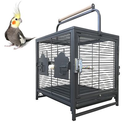 64cm Supreme Portable Bird Cage Pet Travel Carrier Perch Feeder