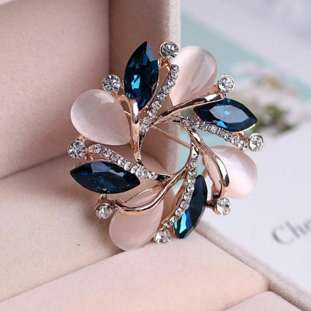 Jewelry Crystal Brooch Pin For Women Fashion Scarf Buckle Clothing  Accessories