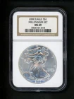 2000 US American Silver Eagle Dollar $1 NGC MS69 GEM UNC MILLENIUM SET
