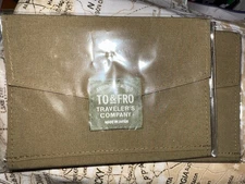 Traveler’s Company TO&FRO Passport size Zipper Card Case Olive New