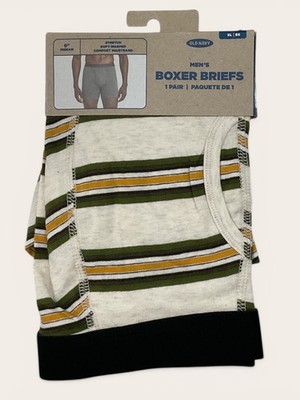 Old Navy Men s Boxer-Briefs Underwear 6.25  Inseam Striped Size S M L XL XXL