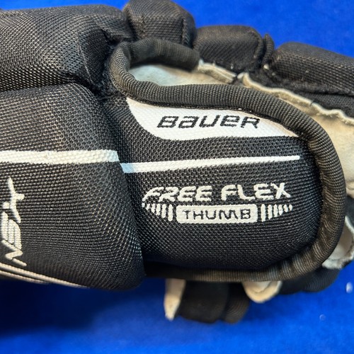 Guanti da Hockey Bauer NSX 14"-36cm Free Flex Thumb Nero Nuovi Condizione - Foto 5 di 15