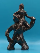 "Happy People" - Expensive Original Clay sculpture, hand made & glazed.