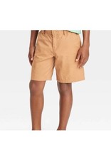 Boys' Flat Front 'at the Knee' Woven Shorts Cat  Jack  Dark Brown Khaki M 8 NWT