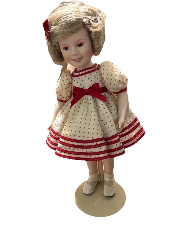 Shirley Temple Porcelain Doll Stand Up And Cheer 14”