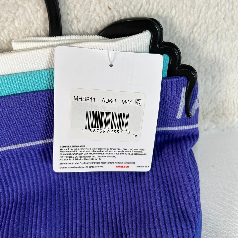 9 Pairs Hanes Originals Women's Thong Underwear Ribbed Seamless Womens Medium M - Image 3 of 4