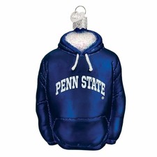 Old World Christmas 64603 Glass Blown Penn State Hoodie Ornament