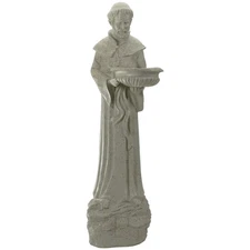 Northlight St. Francis of Assisi Speckle Gray Bird Feeder Outdoor Garden Statue
