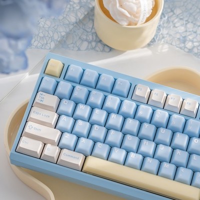 Sea Salt Soda Water Cherry Profile PBT+PC Material Doubleshot Keycap Set