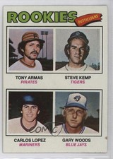 1977 Topps Rookie Outfielders Tony Armas Steve Kemp Carlos Lopez Gary Woods 16n4