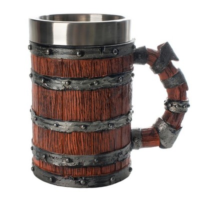 Unique Barrels Drinking Cup Stainless Steel Interior Mug For Hot Cold Drink