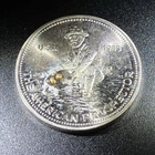 1985 Engelhard 1oz Silver American Prospector With GOLD NUGGETS In Pan