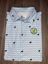 US Open Golf Polo Shirt Mens XL Blue Houndstooth 122nd Country Club USGA
