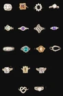 Vintage Estate Costume Jewelry 17 RING LOT signed EDCO, Sarah Cov, RSC, SETA etc
