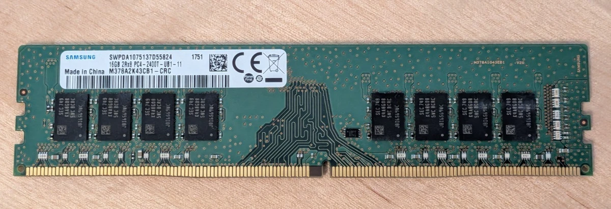 25+ Samsung PC4-19200 (DDR4-2400) Bus Speed Computer RAM 16 GB