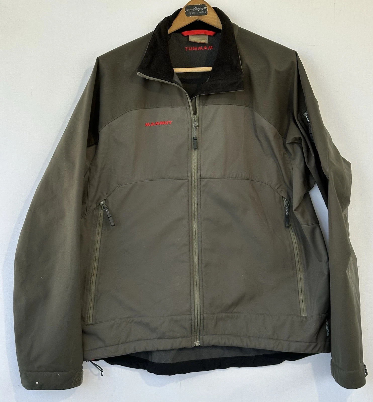 Mammut Softech Outdoor Jacket Men's XL Green Zip Up Warm