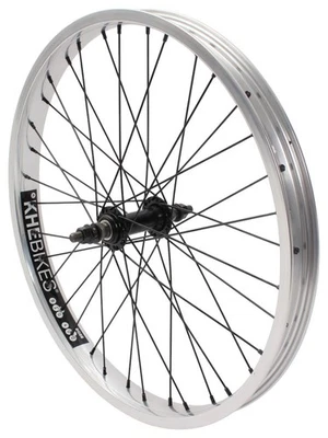KHE PRISM BMX Vorderrad 20 Zoll Silber 10mm 38mm Felge Freestyle - Bild 1 von 4