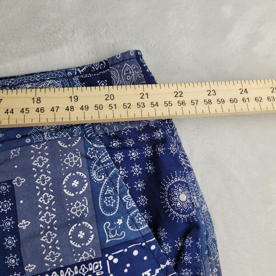 Pantalones Cortos Lucky Brand Azul Bandana Frente Plano 7" Para Hombre 40 Foto 3 de 4
