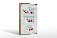 Holzschild Spruch 20X30Cm Zuhause Familie Segen Geschenk Deko Schild Wooden Sign
