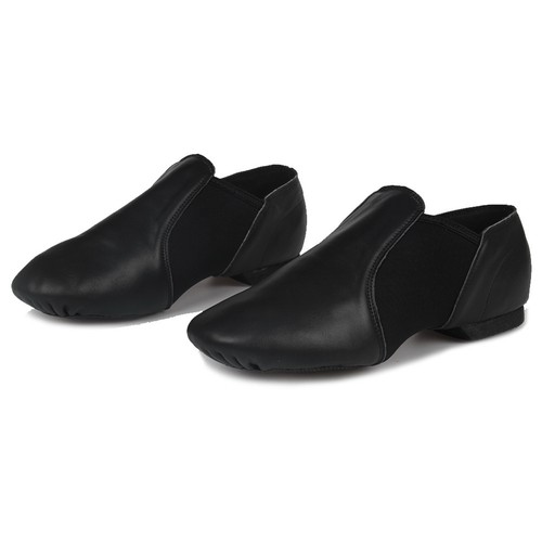 Unisex Zapatos de Jazz Cuero Genuino Zapatos Planos Negro Tostado Sin Cordones Baile Interior - Imagen 6 de 14