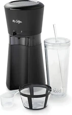 Iced Coffee Maker, Single Serve Machine with 22-Ounce Tumbler and Reusable Coffe