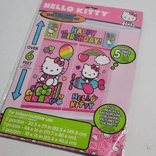 Hello Kitty Scene Setter Wall Decorating Kit 5 Piece Birthday Party Decorations