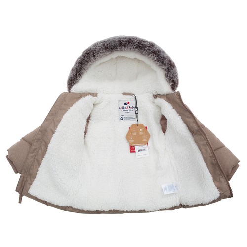Rokka&Rolla Baby Boys' Soft Mini Fur Lined Puffer Jacket Hooded Winter Coat - Picture 28 of 38