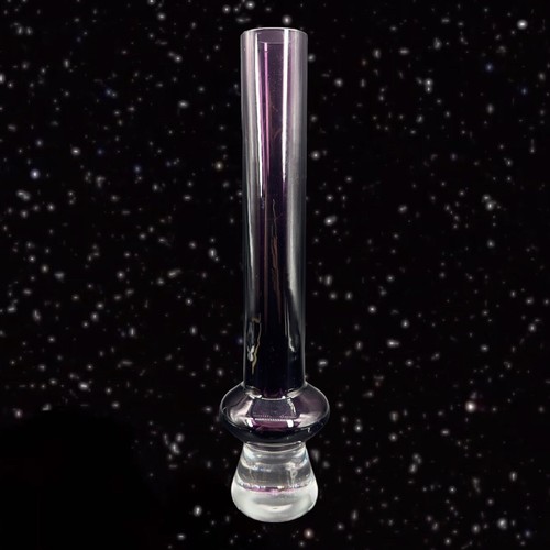 Marquis Waterford Dual Vase Amethyst Purple Thick Glass Clear Bottom Vintage - Picture 18 of 19