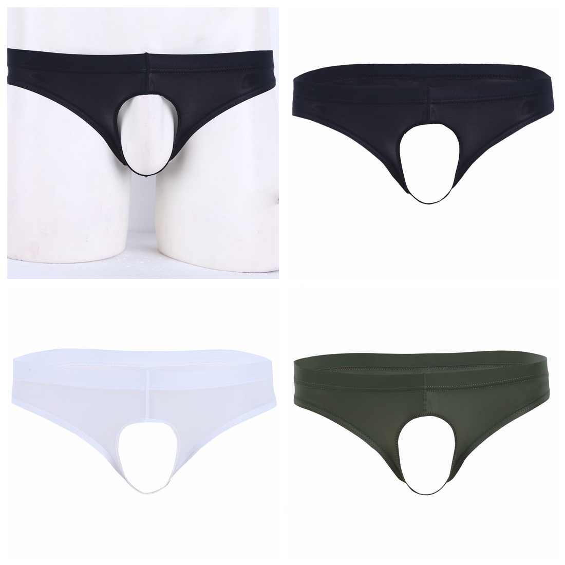 Slip Homme String Ficelle Coton Doux - Culotte Bikini Confortable Avec Coquille Protection - TINAYAUE
