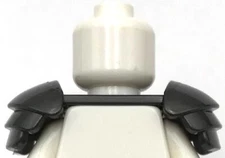 Lego New Pearl Dark Gray Minifigure Armor Shoulder Pads Ridged Part