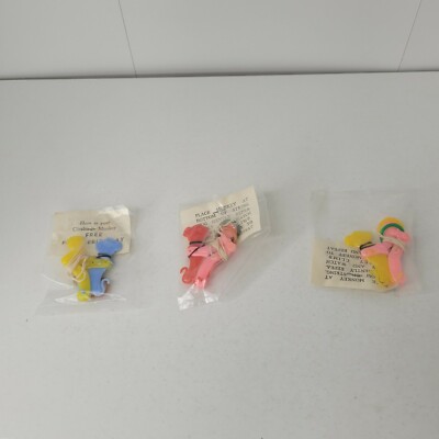 VTG Lot of 3 Climbing Monkey Free from Frito-Lay Give-A-Way 1950's Toy Promo NWT