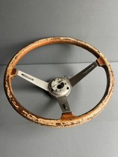 Alfa 105 Serie Hellebore Holzlenkrad tief geschüsselt z Aufarbeiten 38,5 cm