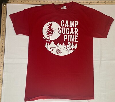 Camp Sugar Pine Since 1939 Red Graphic T Shirt Size S Summer