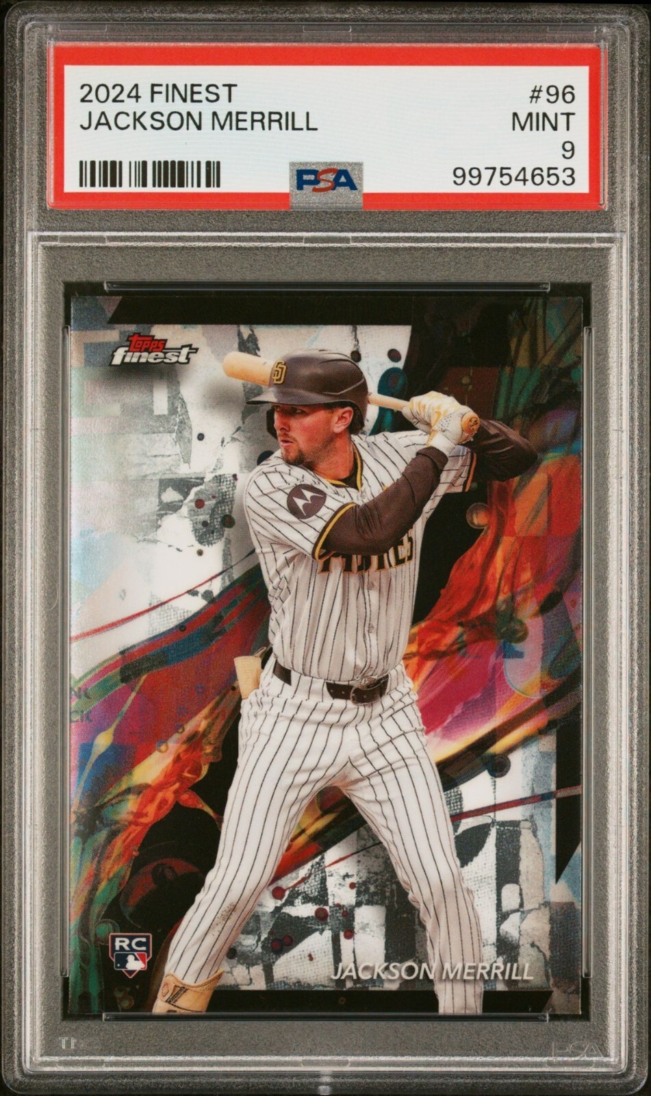 2024 Topps Finest Jackson Merrill PSA 9 RC Rookie #96